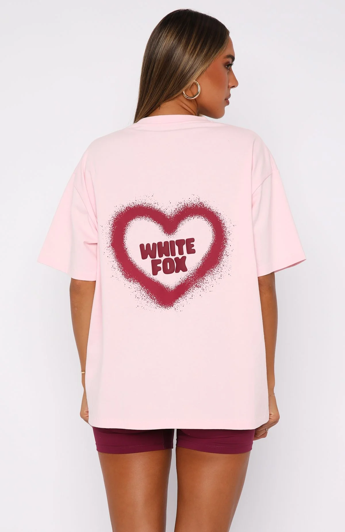 11th Street City Girl At Heart Oversized Tee Strawberry Whip - Image 4