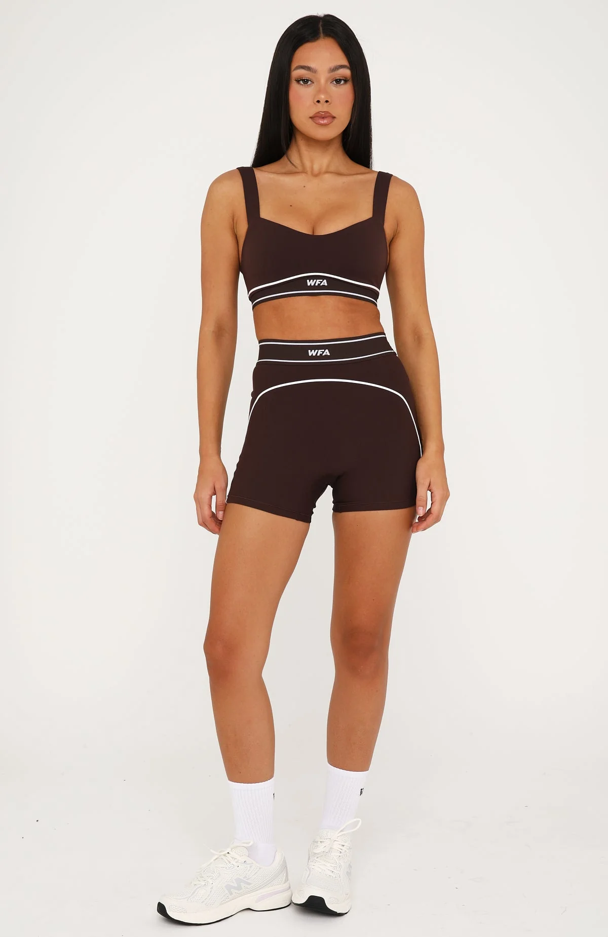 Adapt Bike Shorts 4" Dark Chocolate/White - Image 5