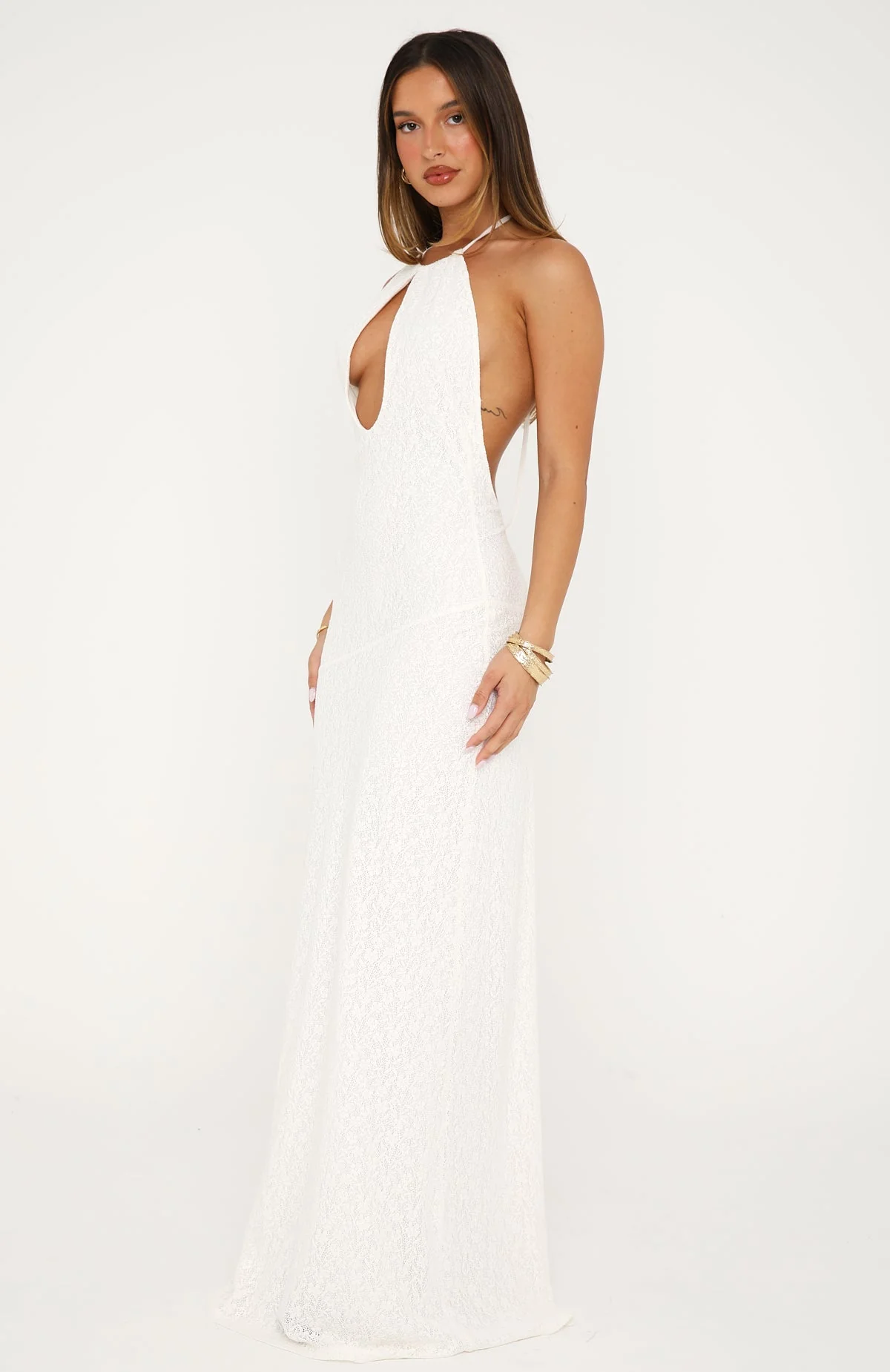 Bare Elegance Maxi Dress Off White - Image 4