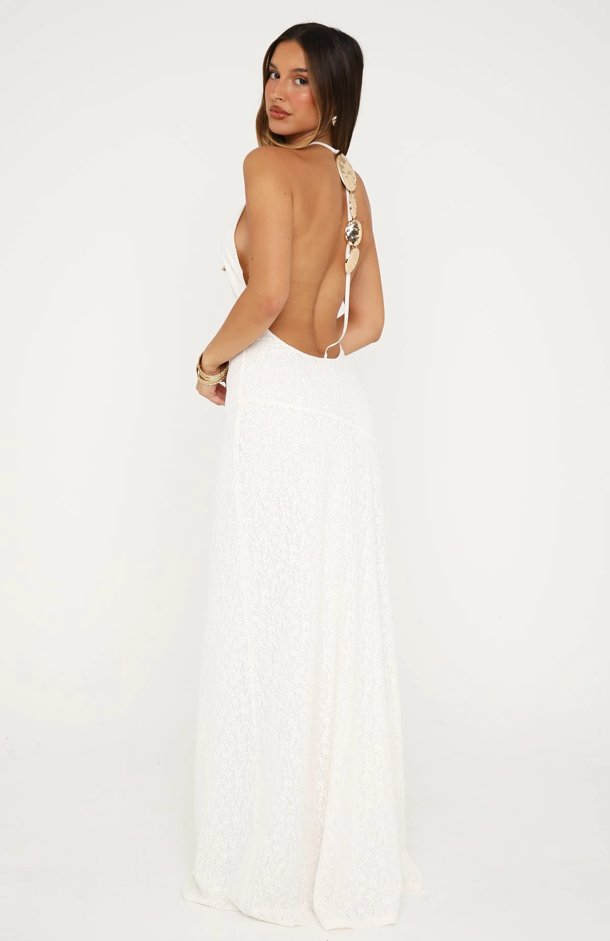Bare Elegance Maxi Dress Off White - Image 5