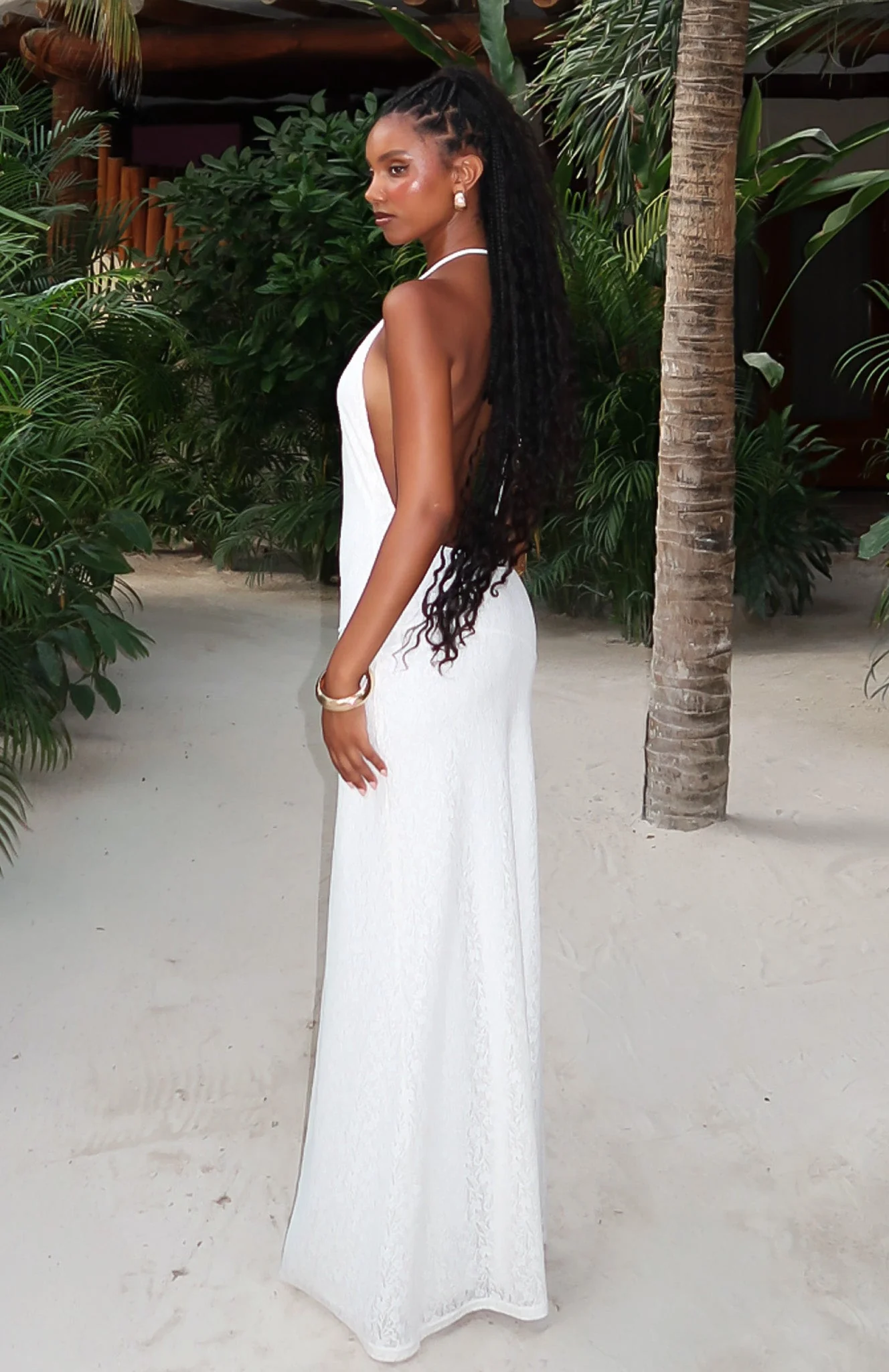 Bare Elegance Maxi Dress Off White - Image 8