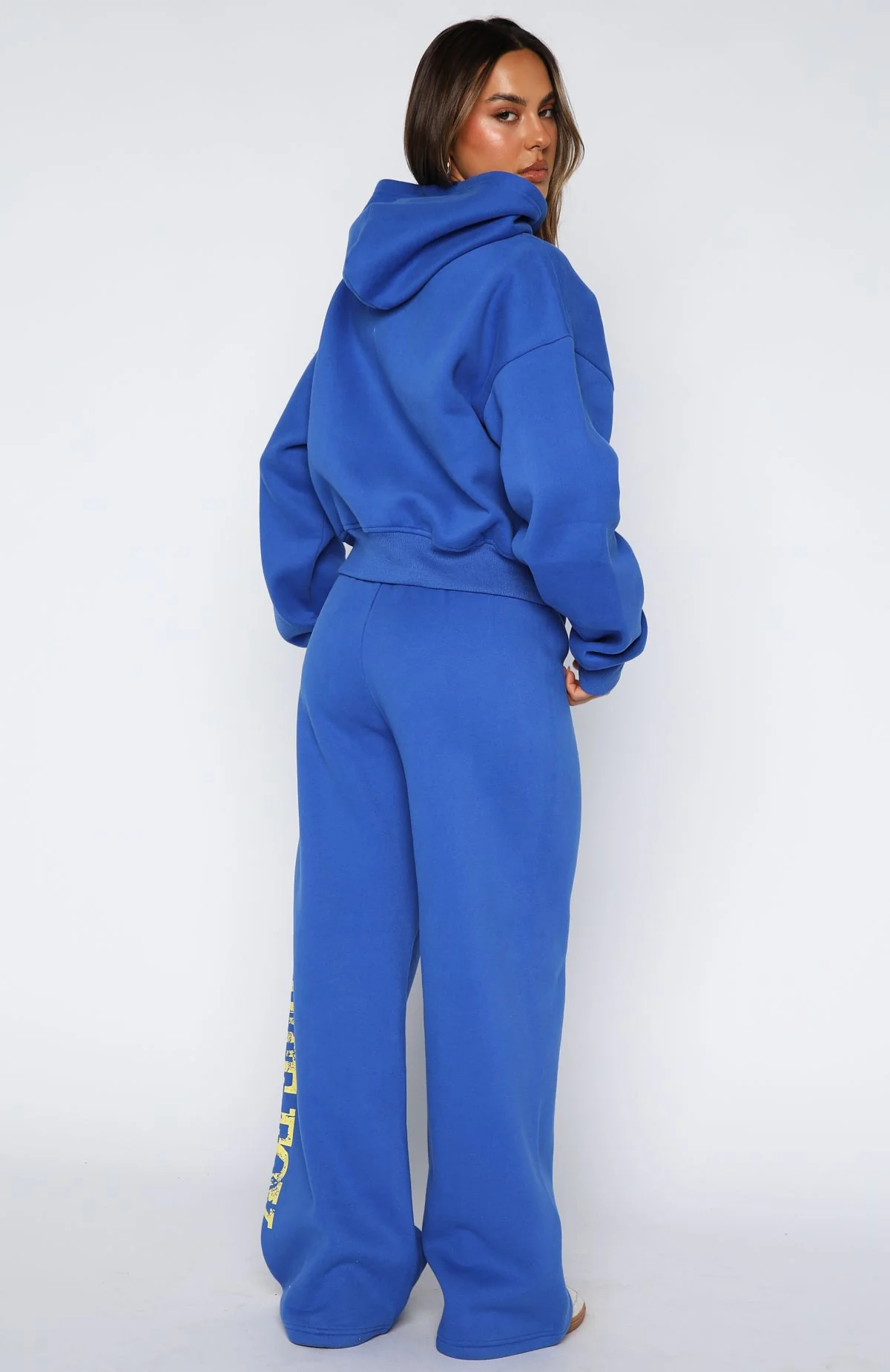 Brand New Start Wide Leg Sweatpants Electric Blue - Image 4