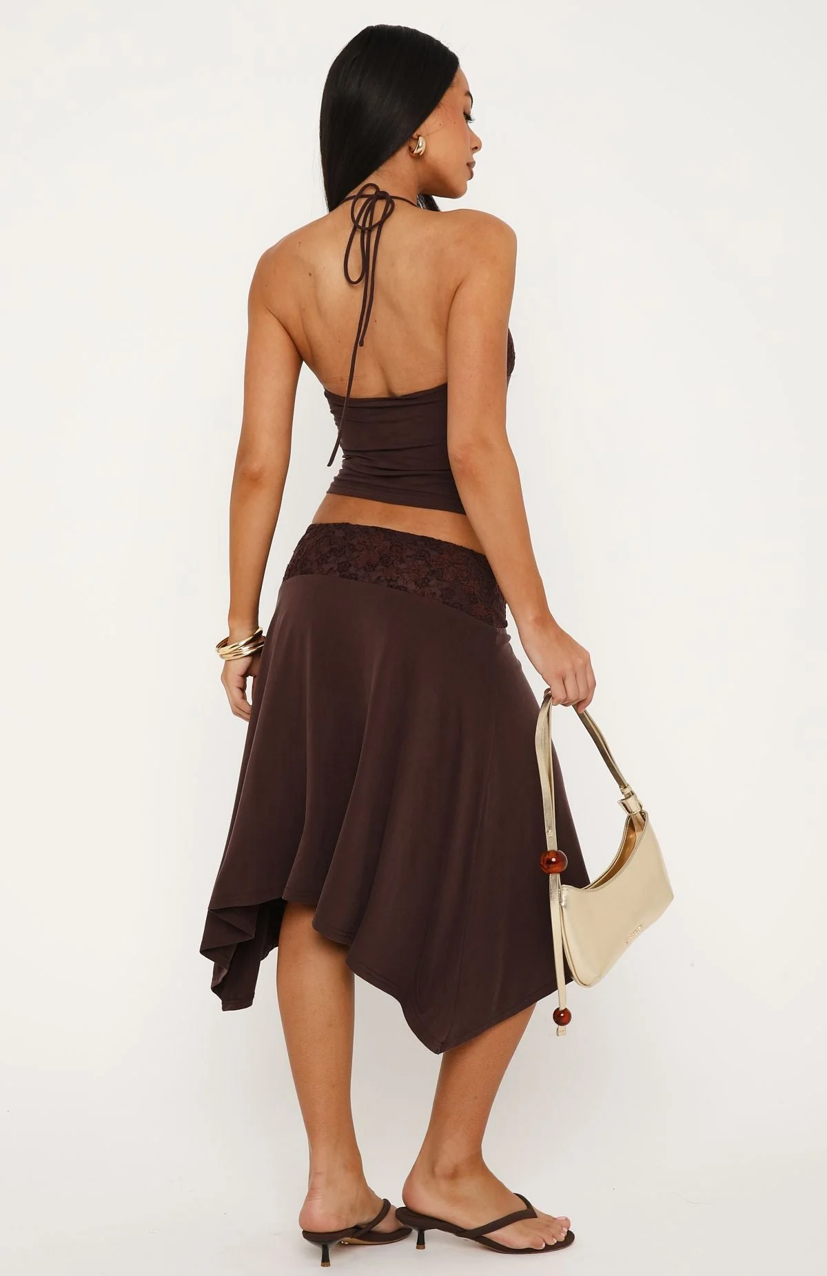 Cool Chaos Midi Skirt Chocolate - Image 4