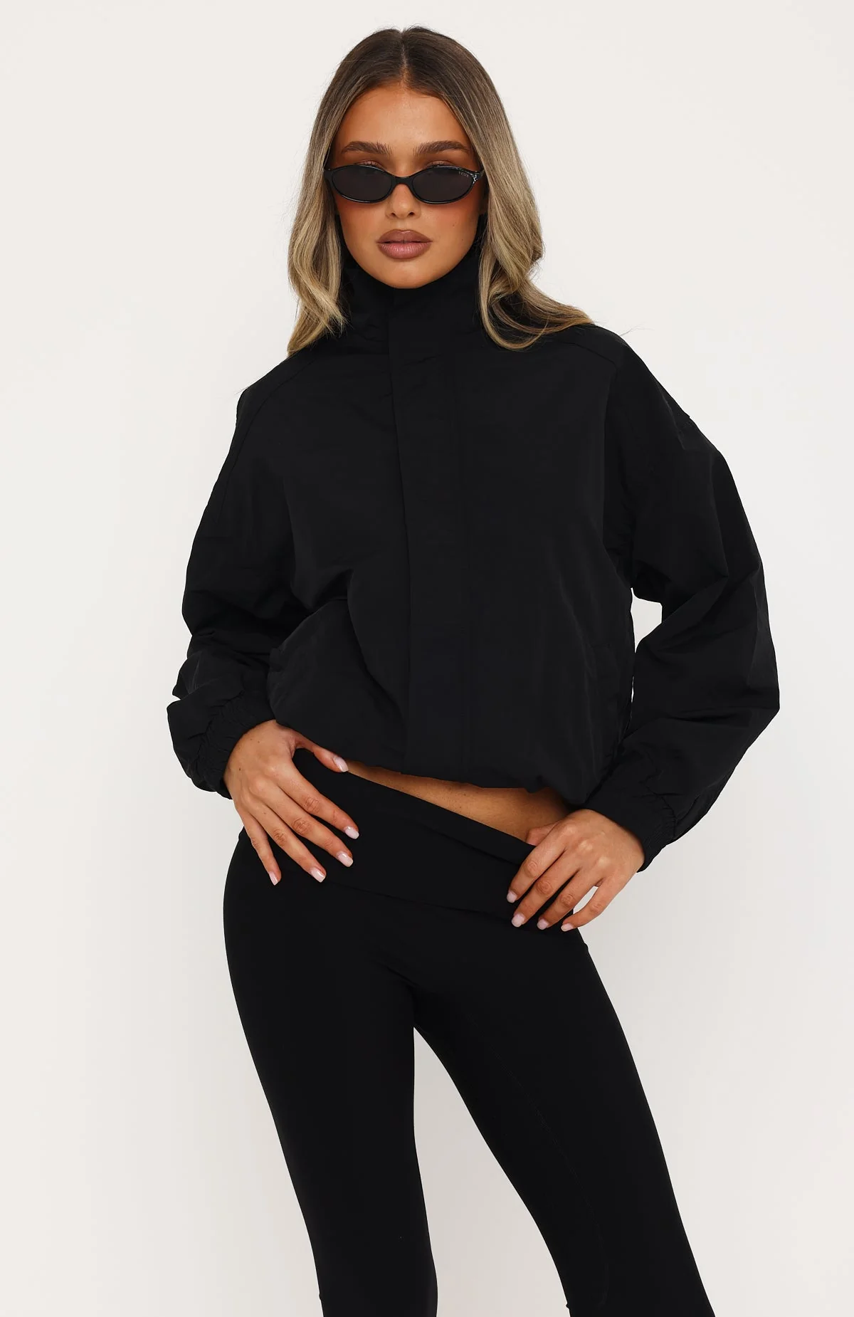 Cool Vibe Funnel Neck Jacket Black - Image 3
