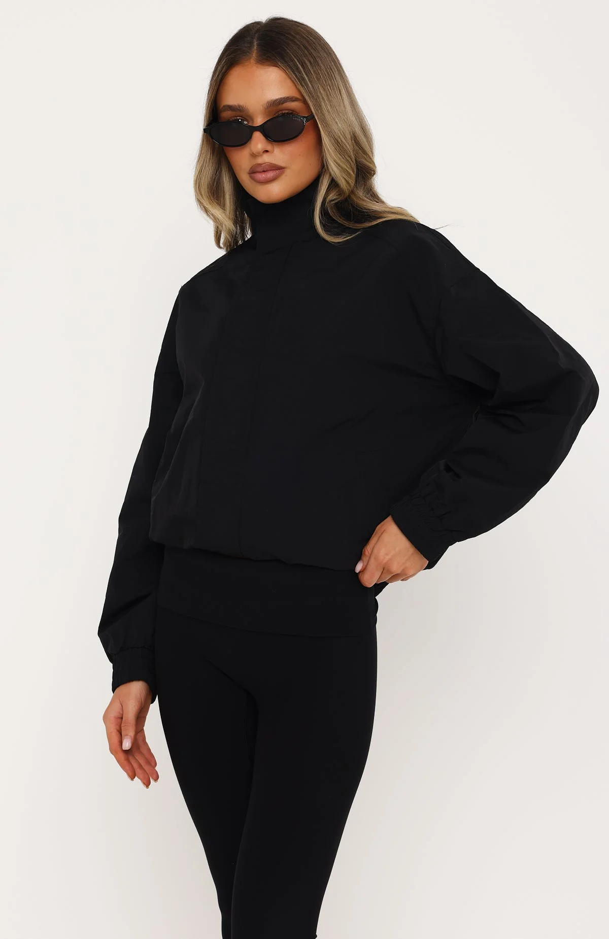 Cool Vibe Funnel Neck Jacket Black - Image 4