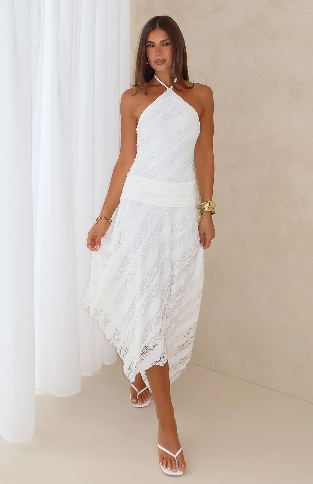Don't Let Me Go Midi Dress White - Image 6