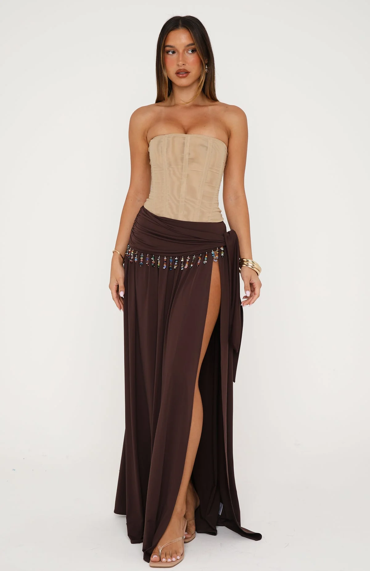Girl's Weekend Maxi Skirt Chocolate - Image 3