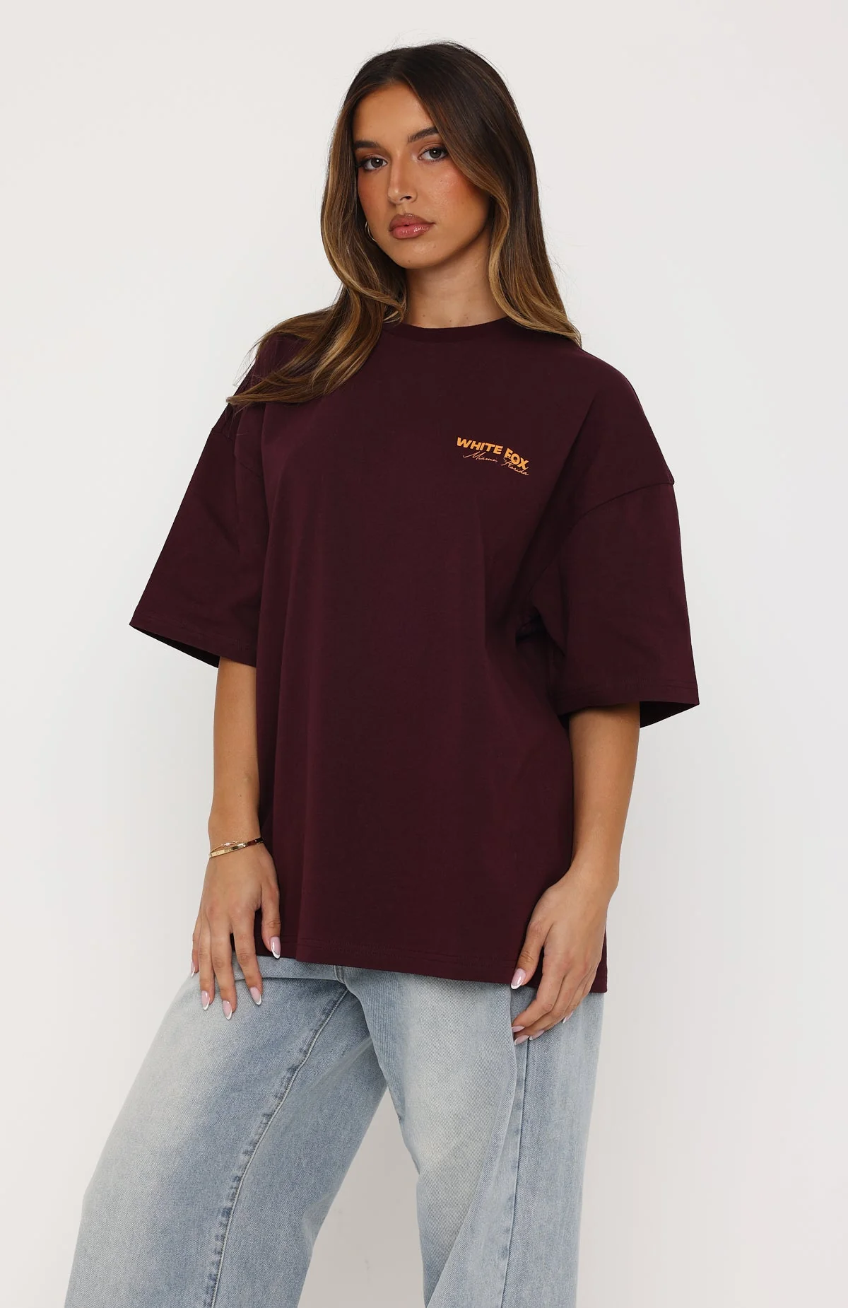Give It Time Oversized Tee Plum - Image 4