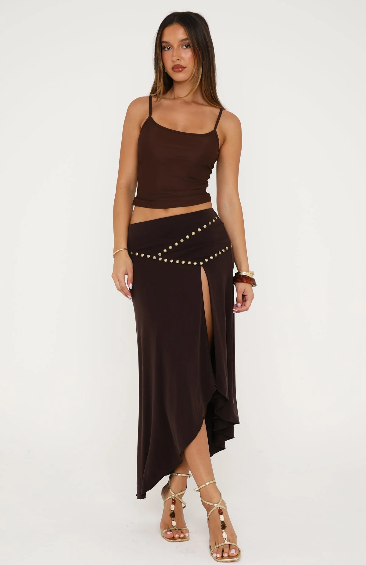 Haute Rebel Midi Skirt Chocolate - Image 3