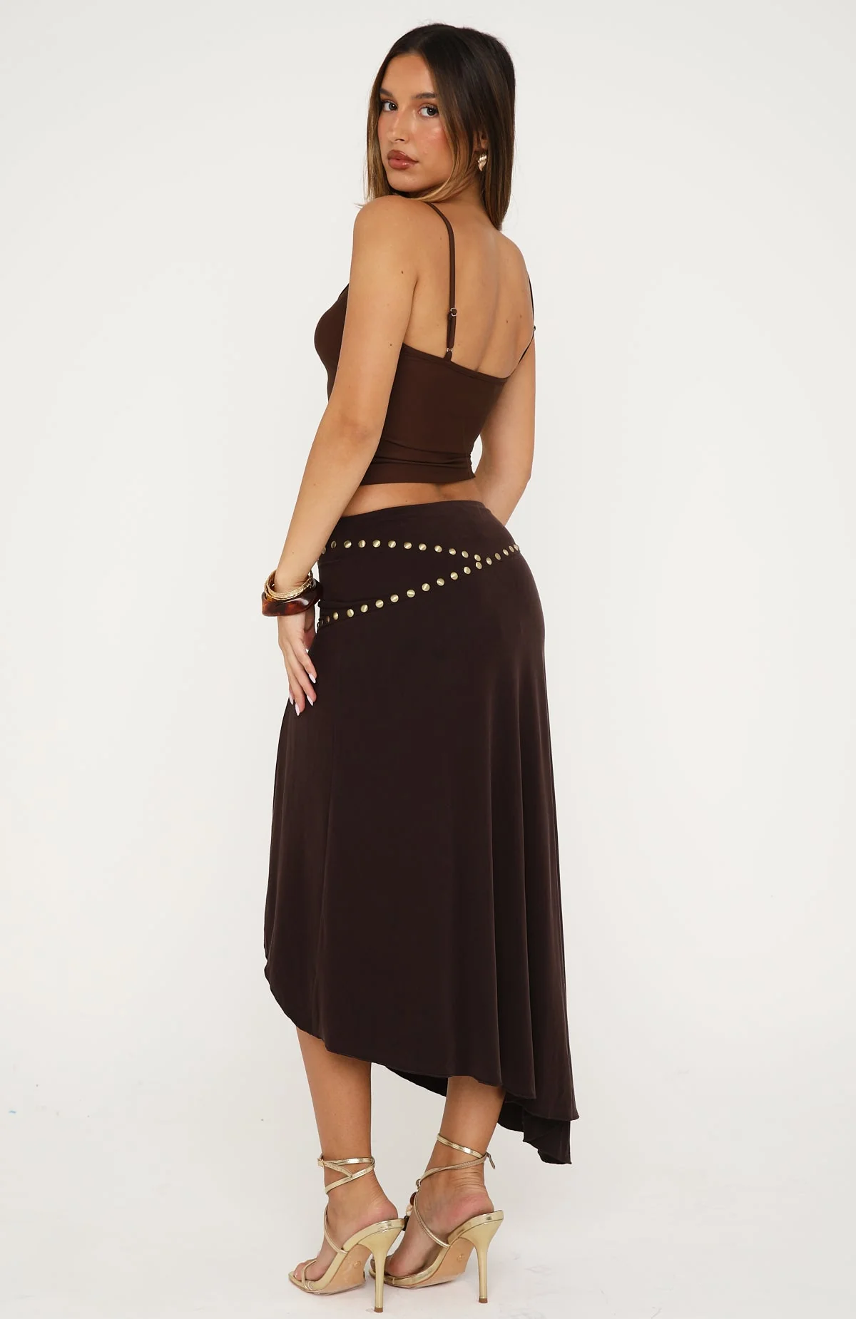 Haute Rebel Midi Skirt Chocolate - Image 5