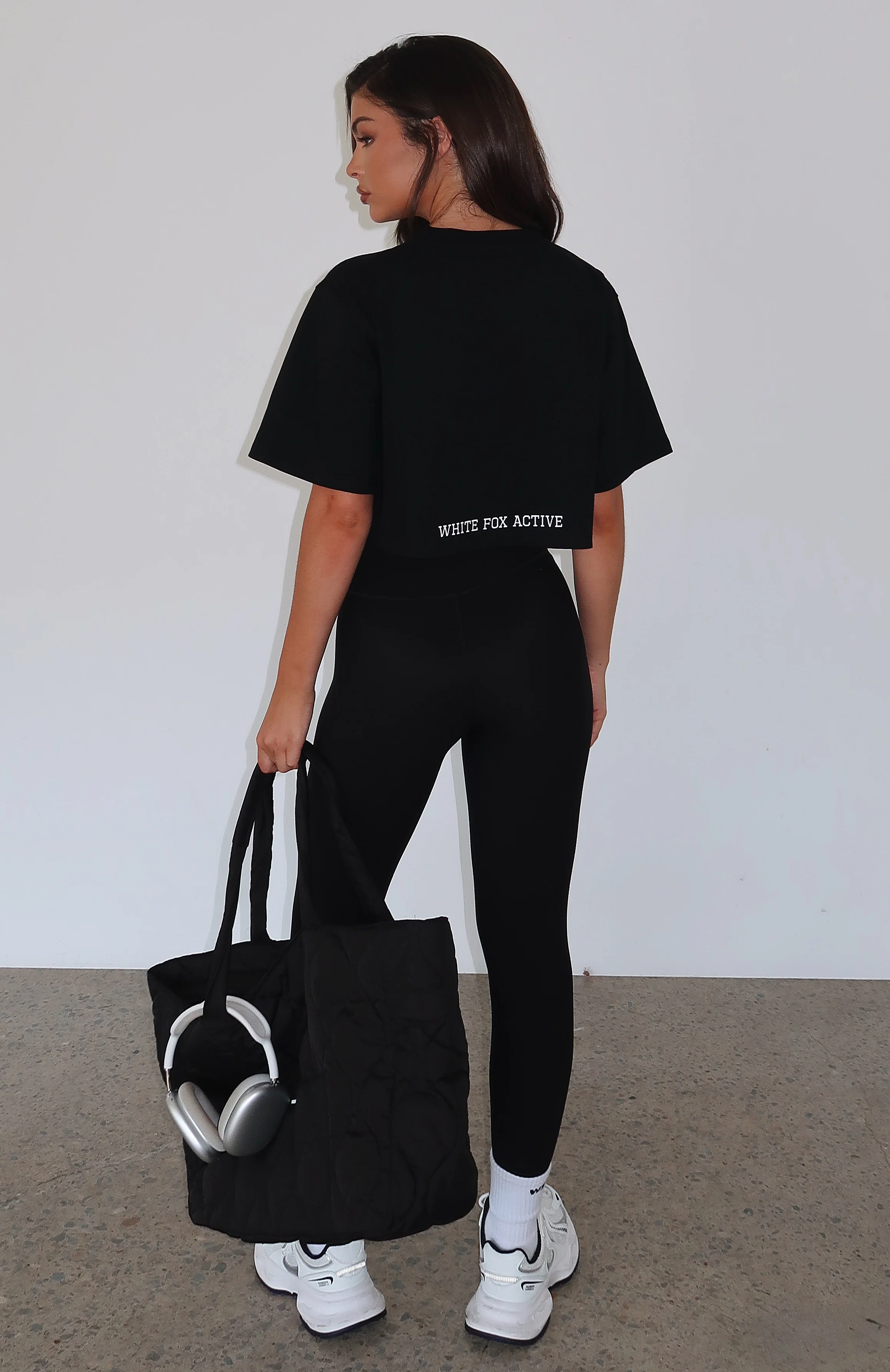 Home Stretch Oversized Cropped Tee Black - Image 6
