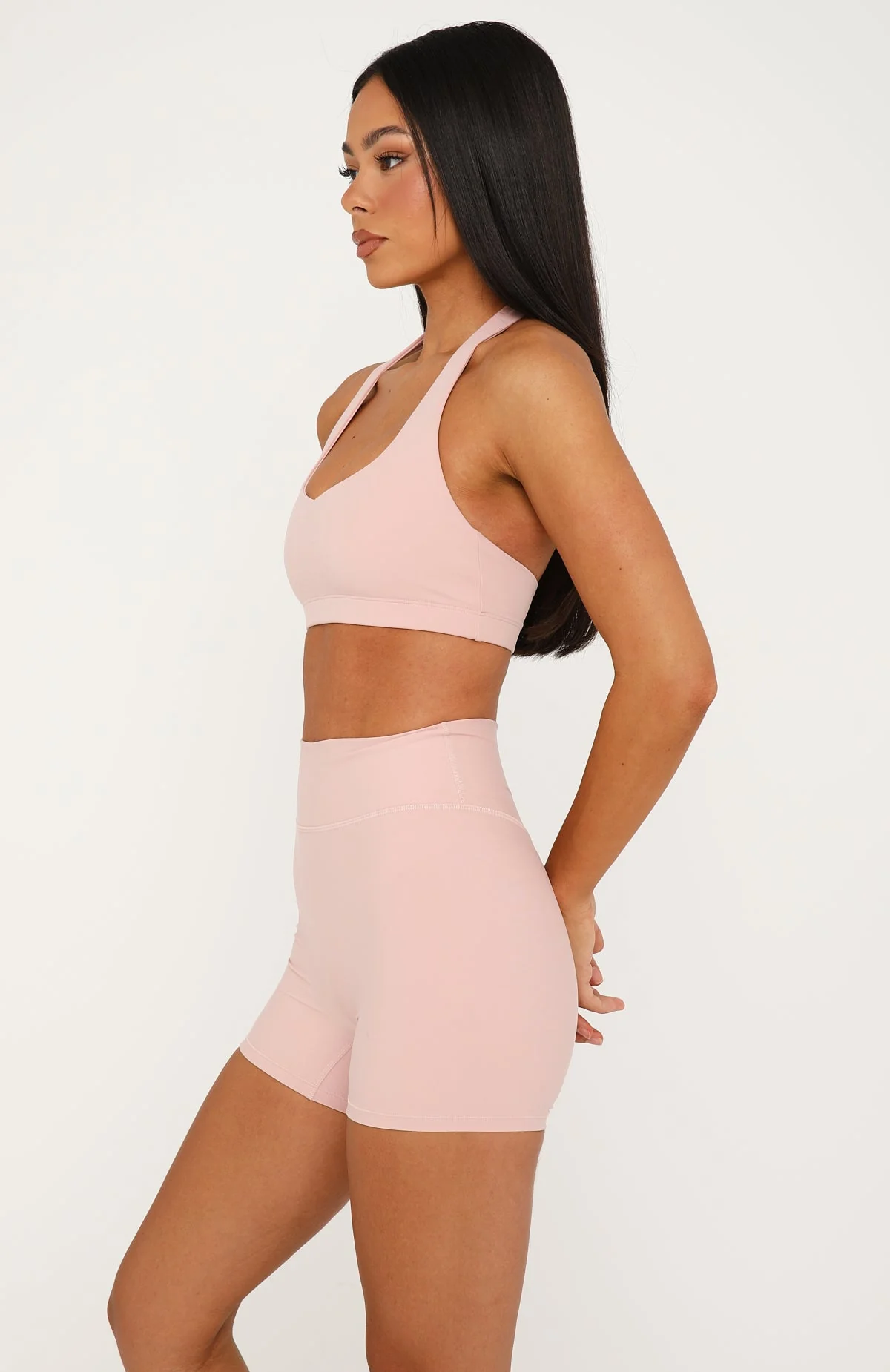 Keep Up High Waisted Shorts 4" Dusty Pink - Image 4