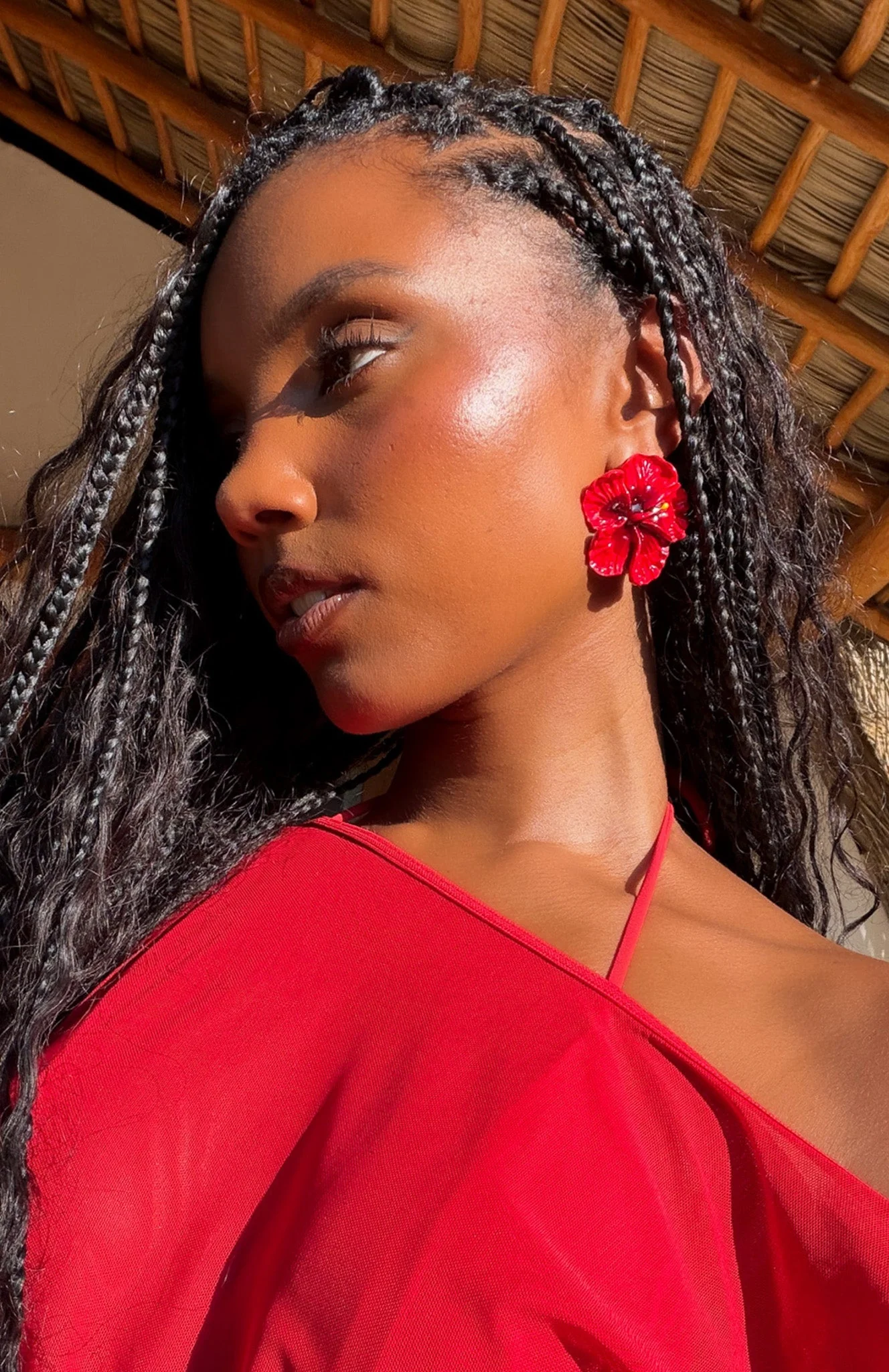 Lyndon Earrings Red - Image 5