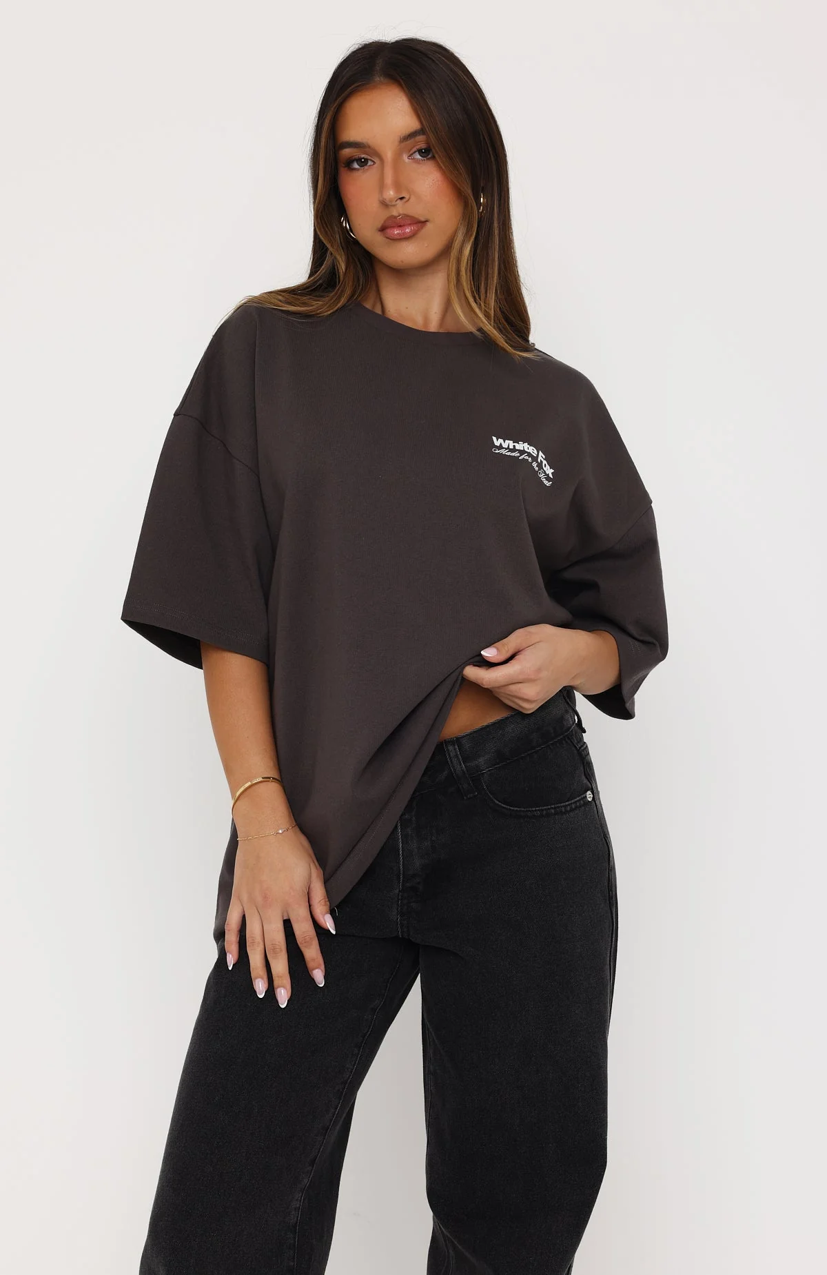 Made For The Heat Oversized Tee Charcoal - Image 3