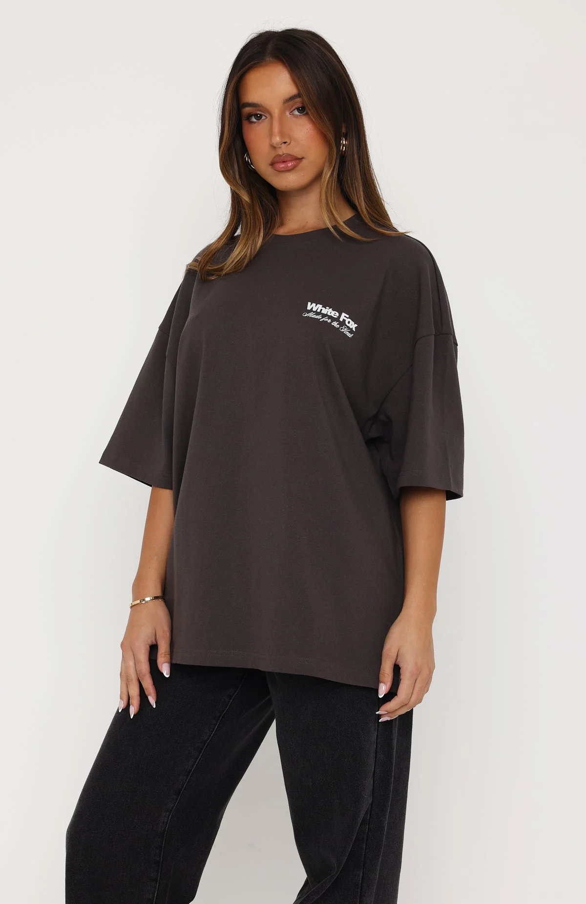 Made For The Heat Oversized Tee Charcoal - Image 4