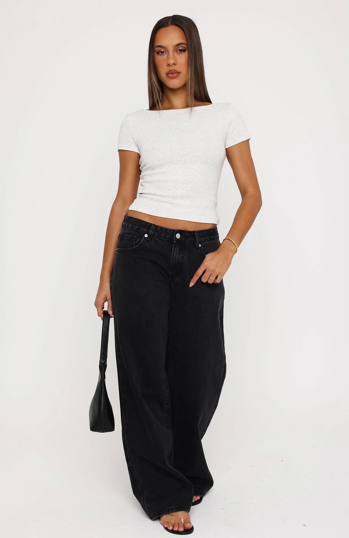 Not Like The Rest Short Sleeve Top Grey Marle - Image 6