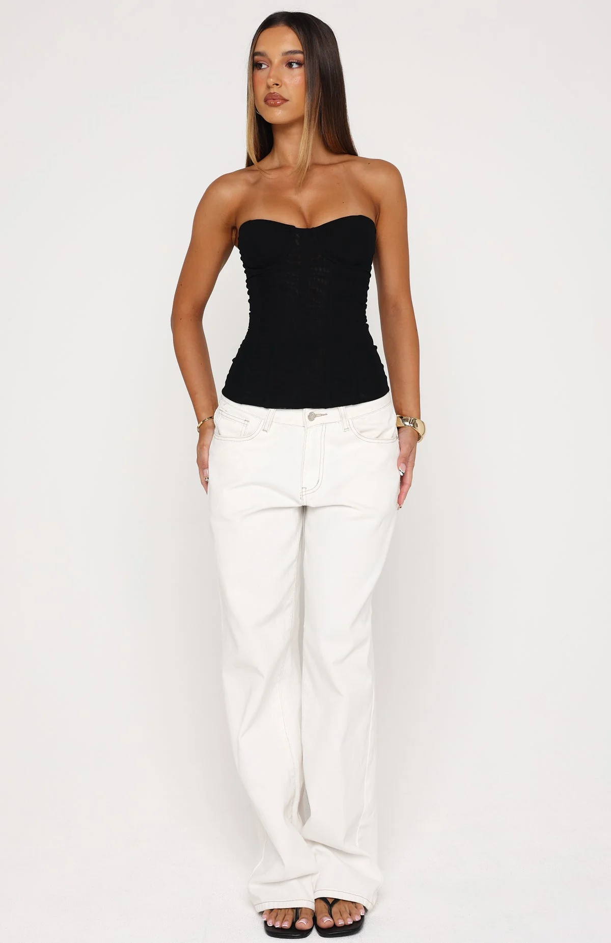 Pinky Promise Strapless Bustier Black - Image 5