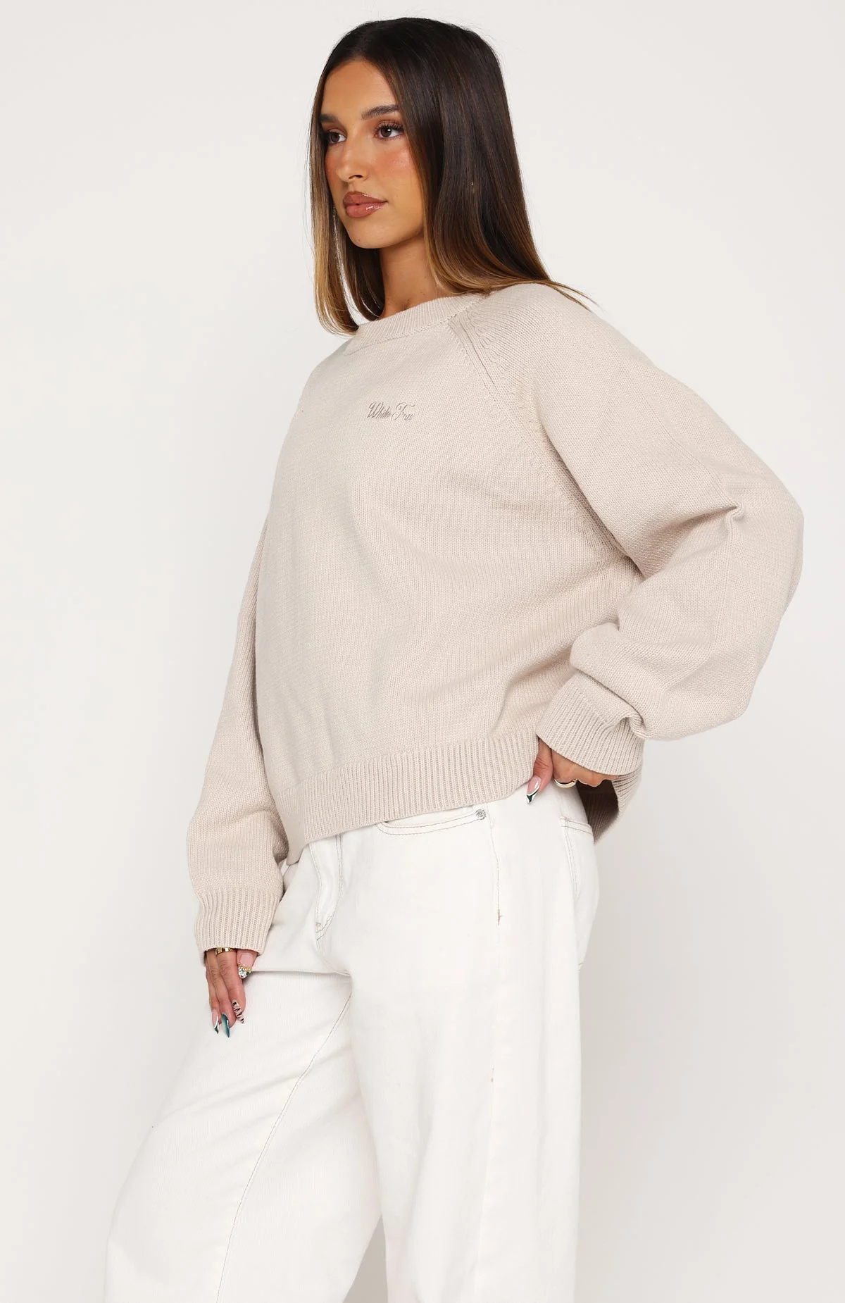 Reia Knit Sweater Oat - Image 3