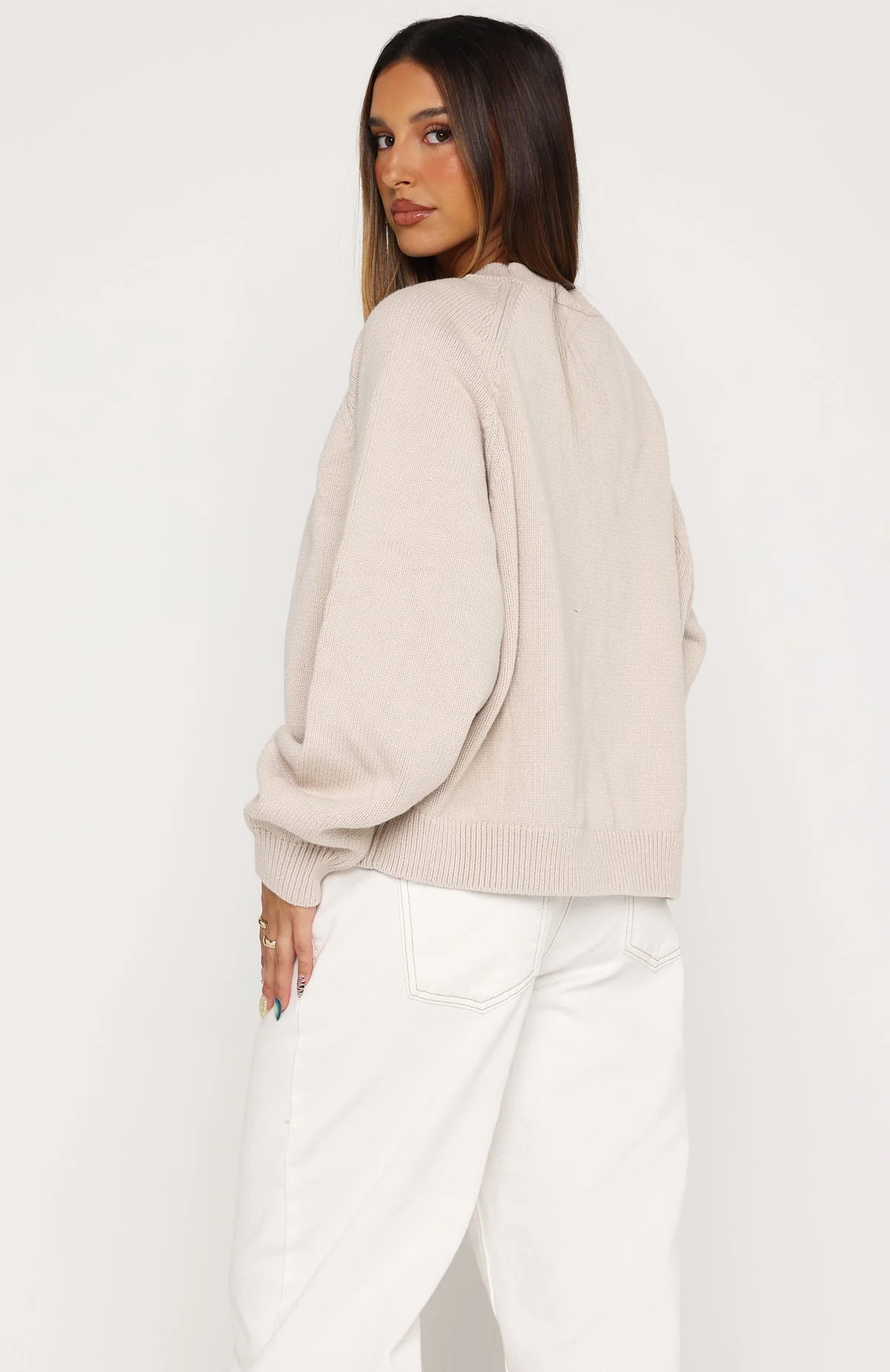 Reia Knit Sweater Oat - Image 4
