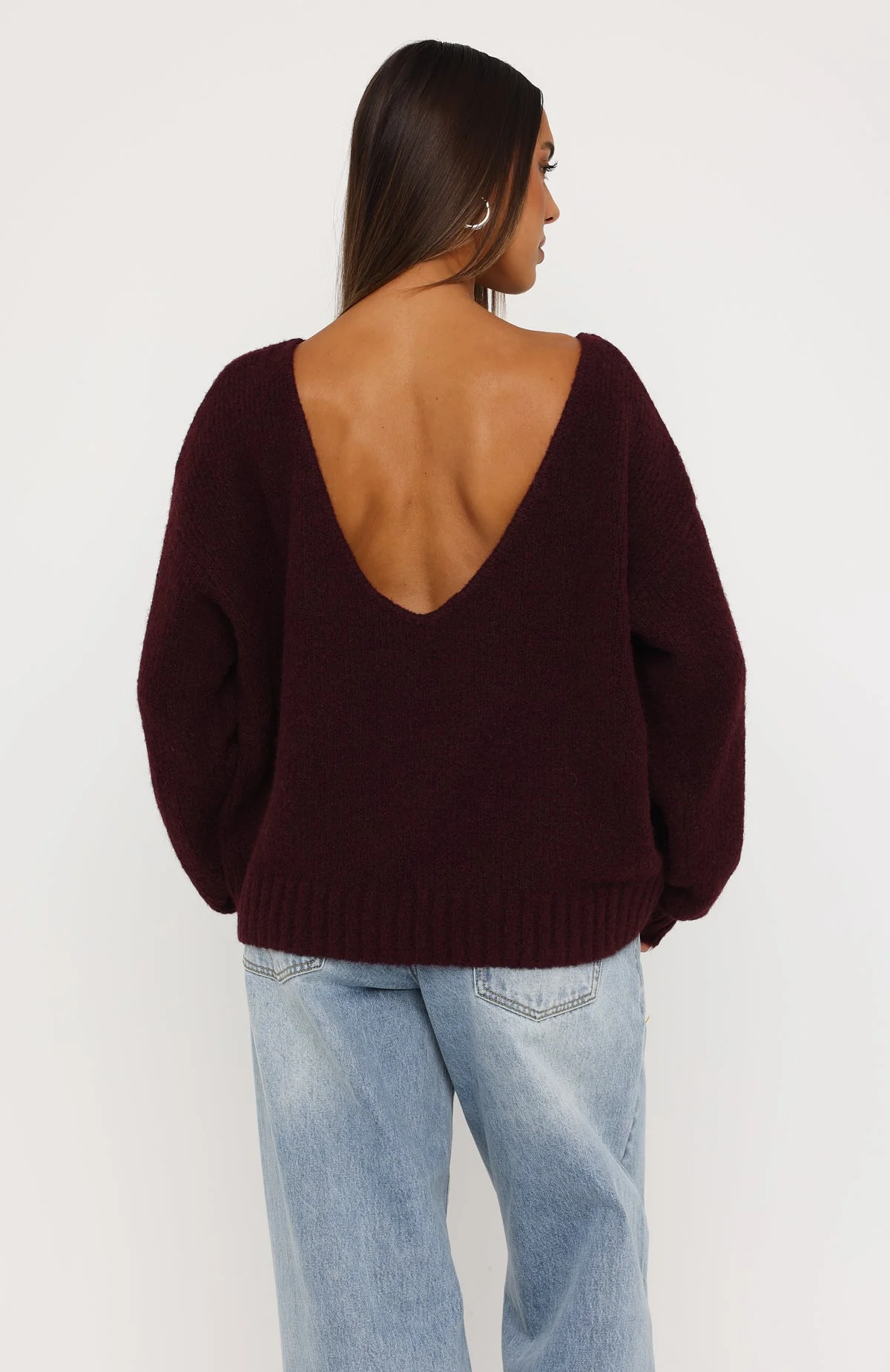 Softer Love Knit Sweater Merlot - Image 5