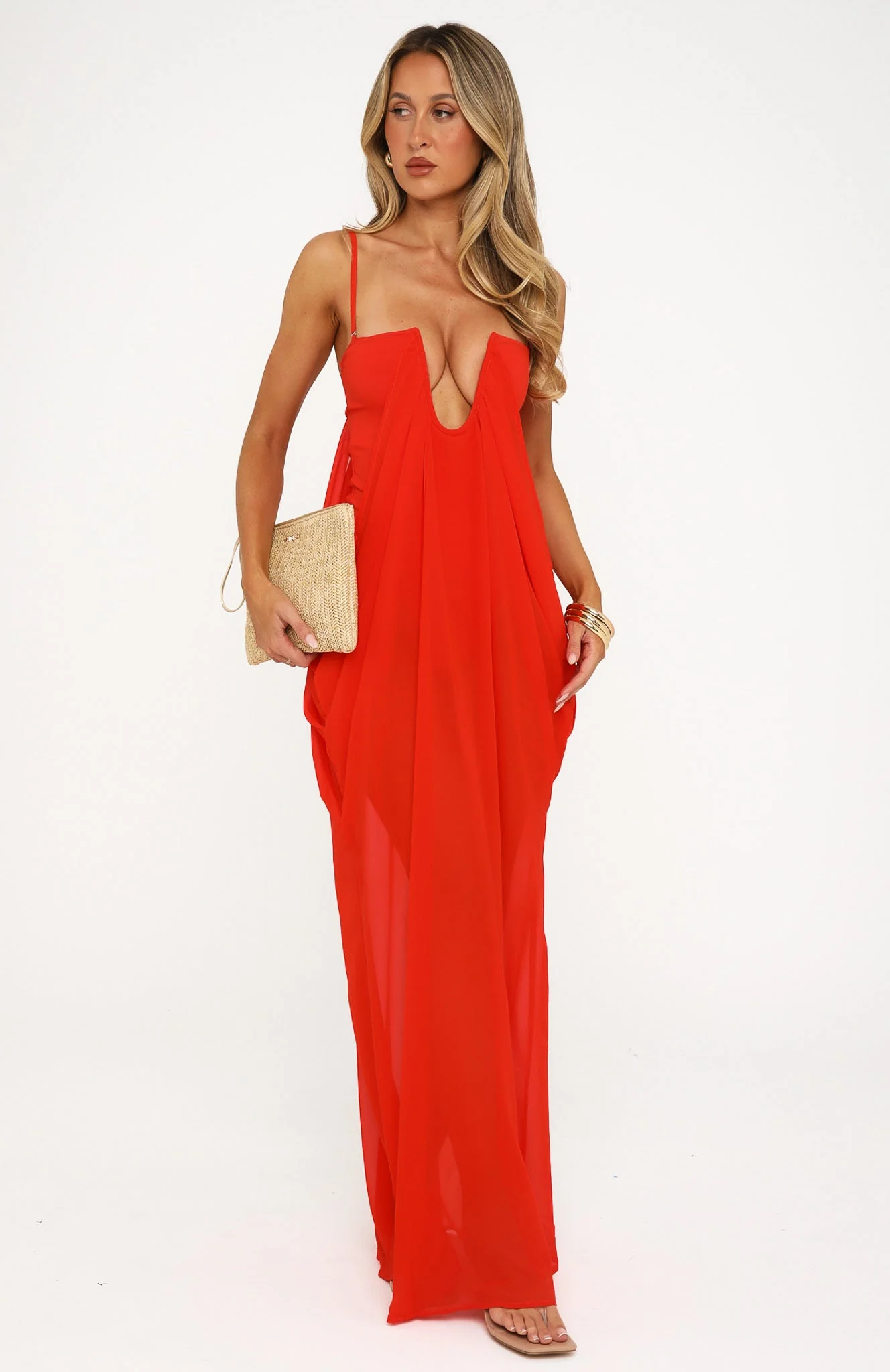 Sol Rio Maxi Dress Flame - Image 3