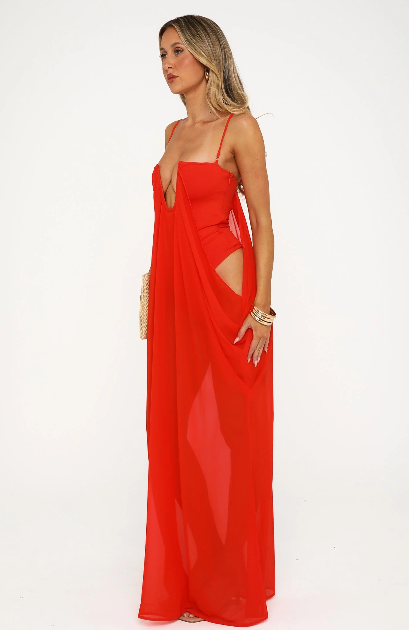 Sol Rio Maxi Dress Flame - Image 5