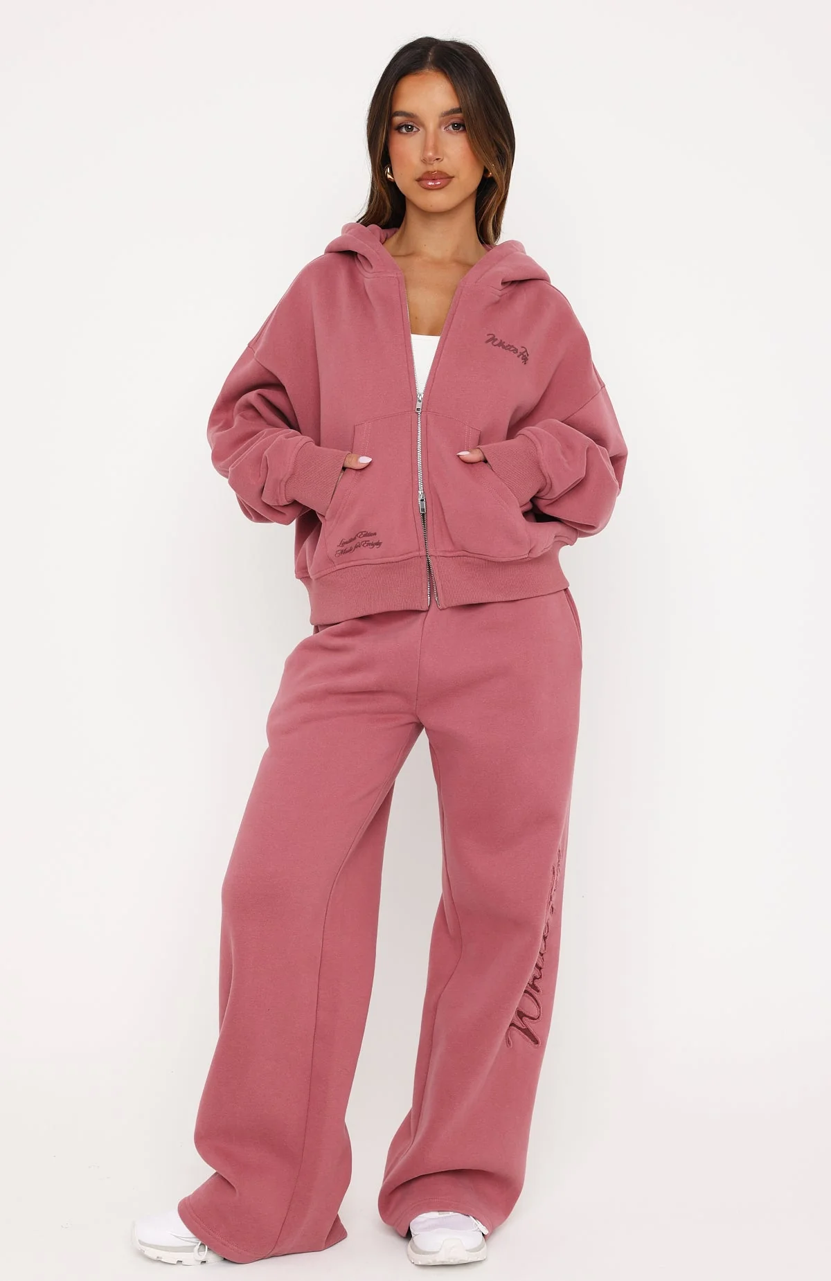 Studio 17 Willa Boxy Zip Front Hoodie Dusty Plum - Image 6