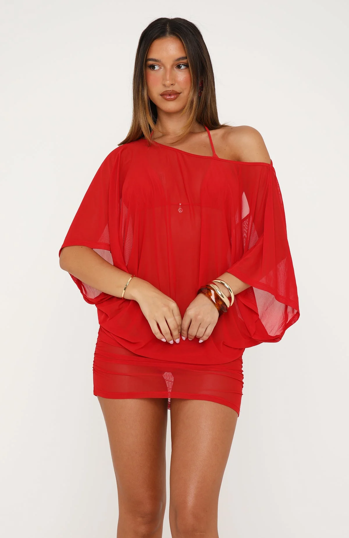 Sunkiss Society Mini Dress Ruby - Image 3