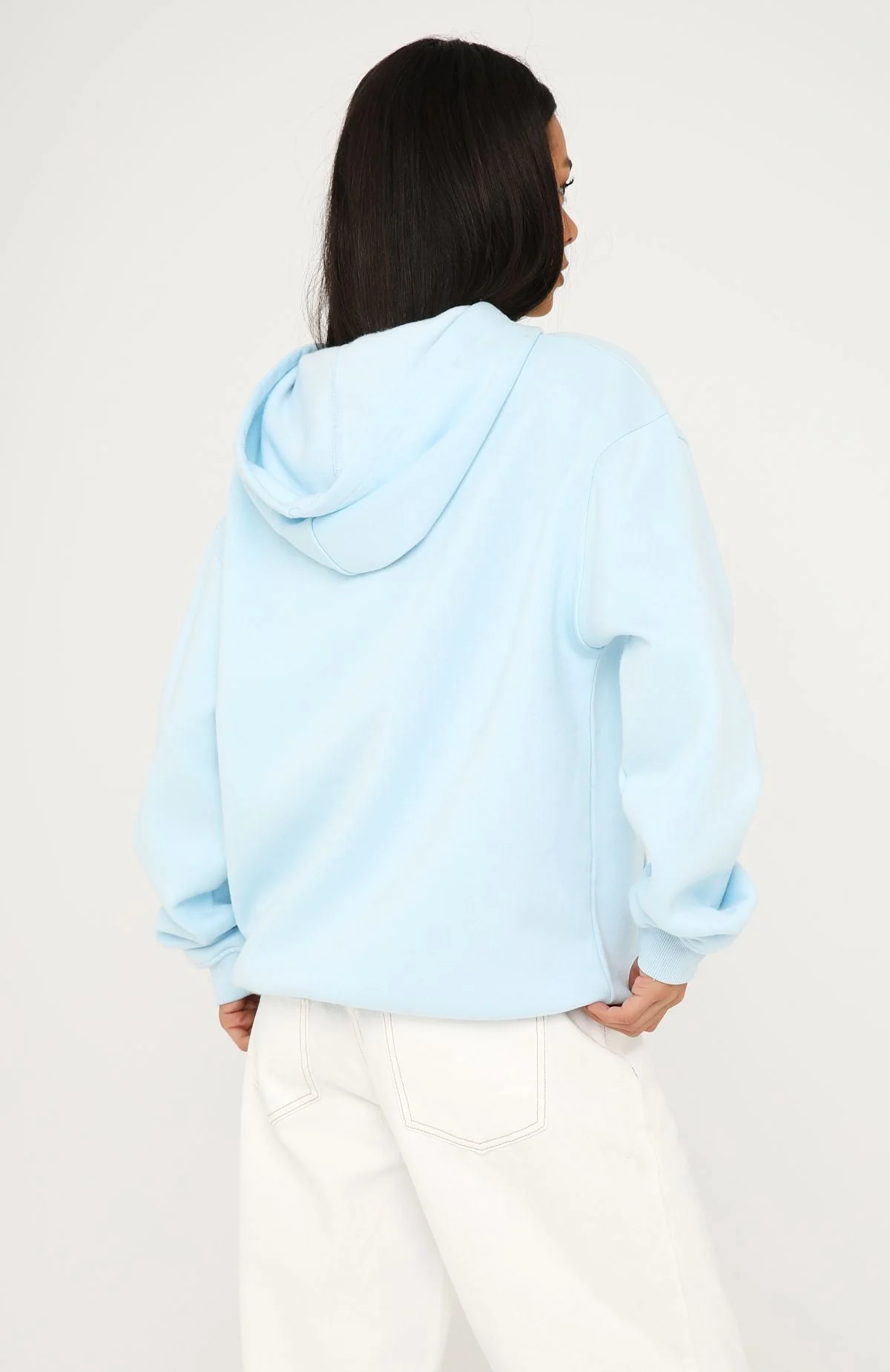 Sunkissed Bloom Oversized Hoodie Blue - Image 5