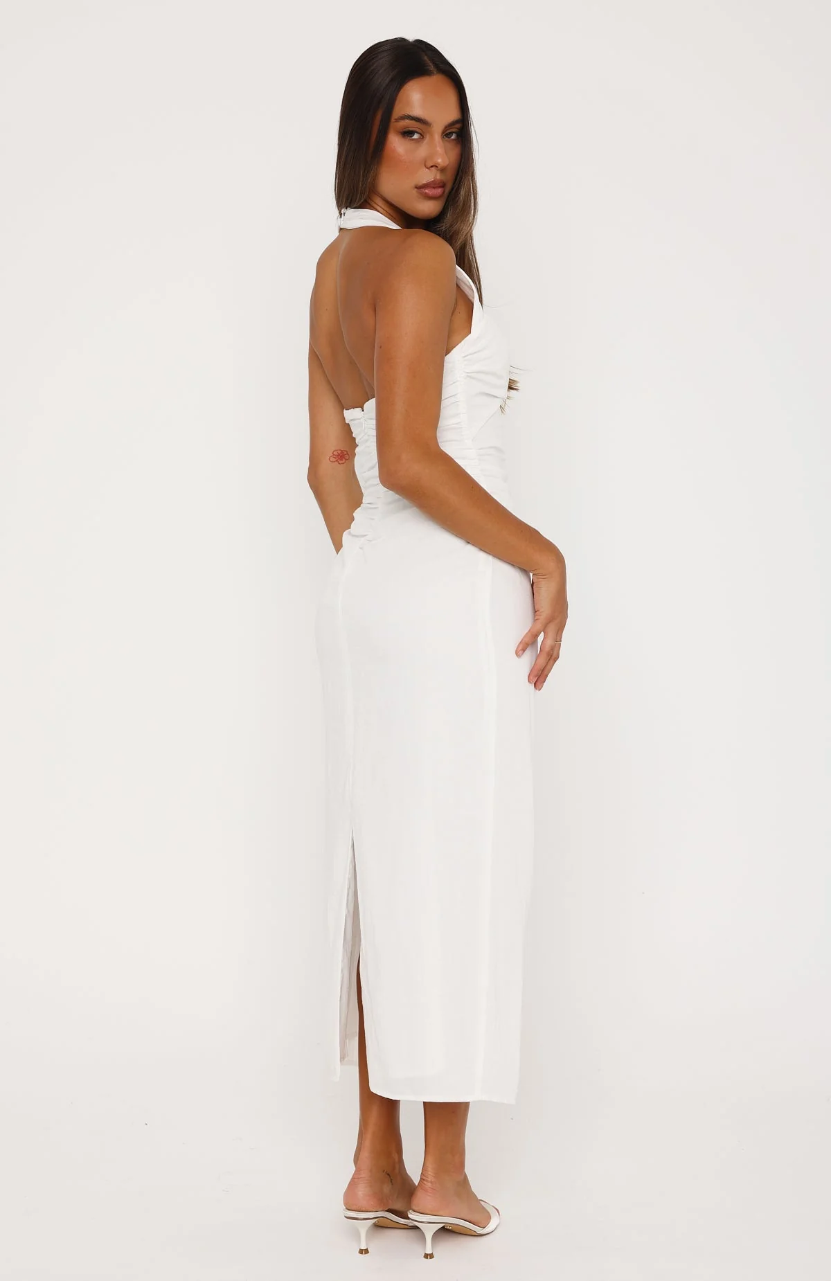 Sweet Glow Midi Dress White - Image 5