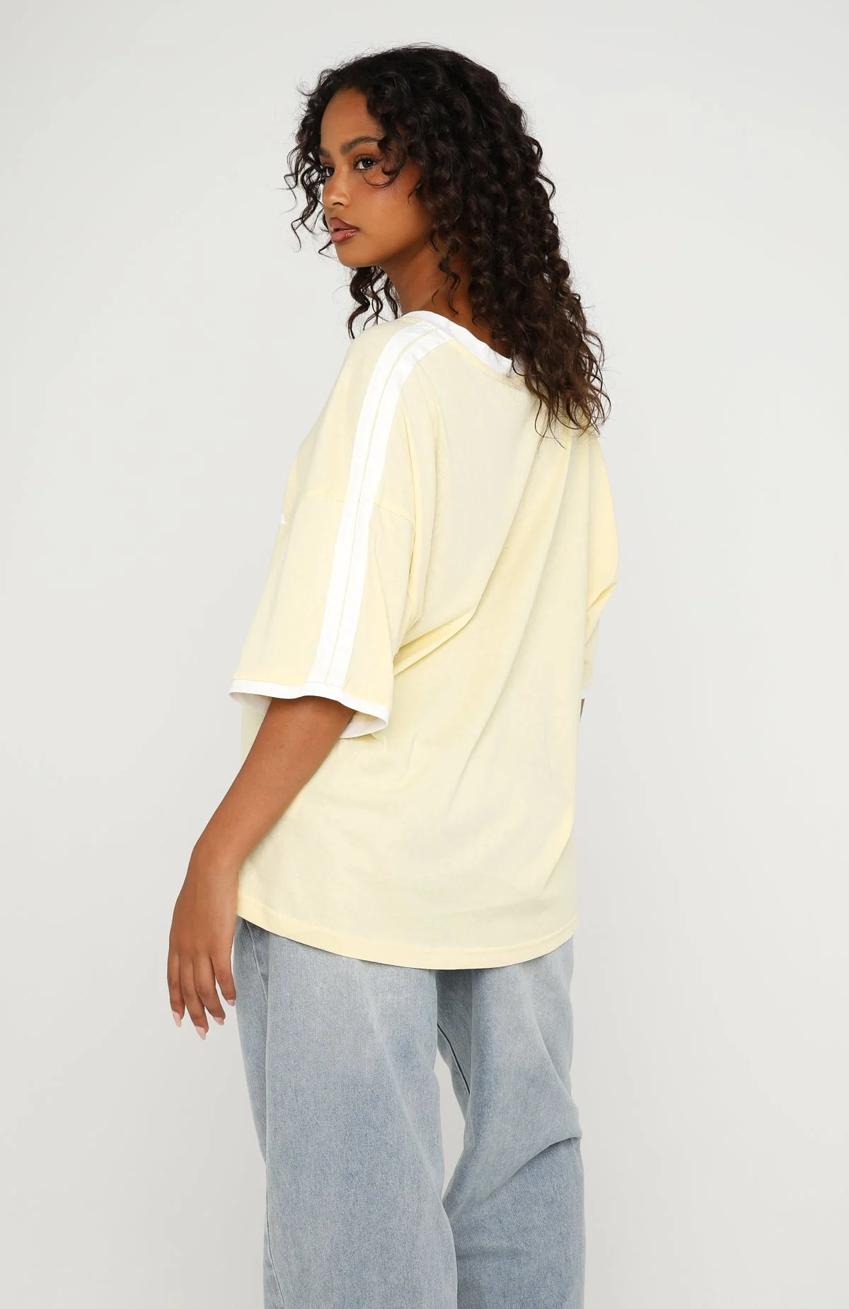Sweet Vibe Oversized Sports Tee Lemon - Image 4