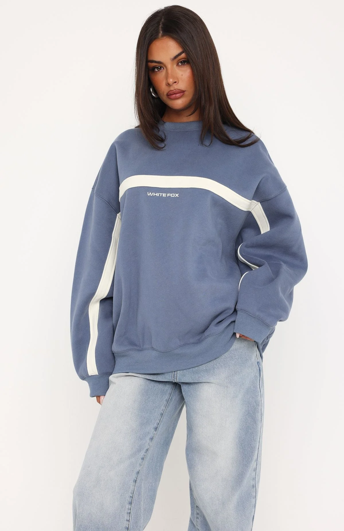 Take Another Chance Oversized Drop Shoulder Sweater Ocean - Image 3