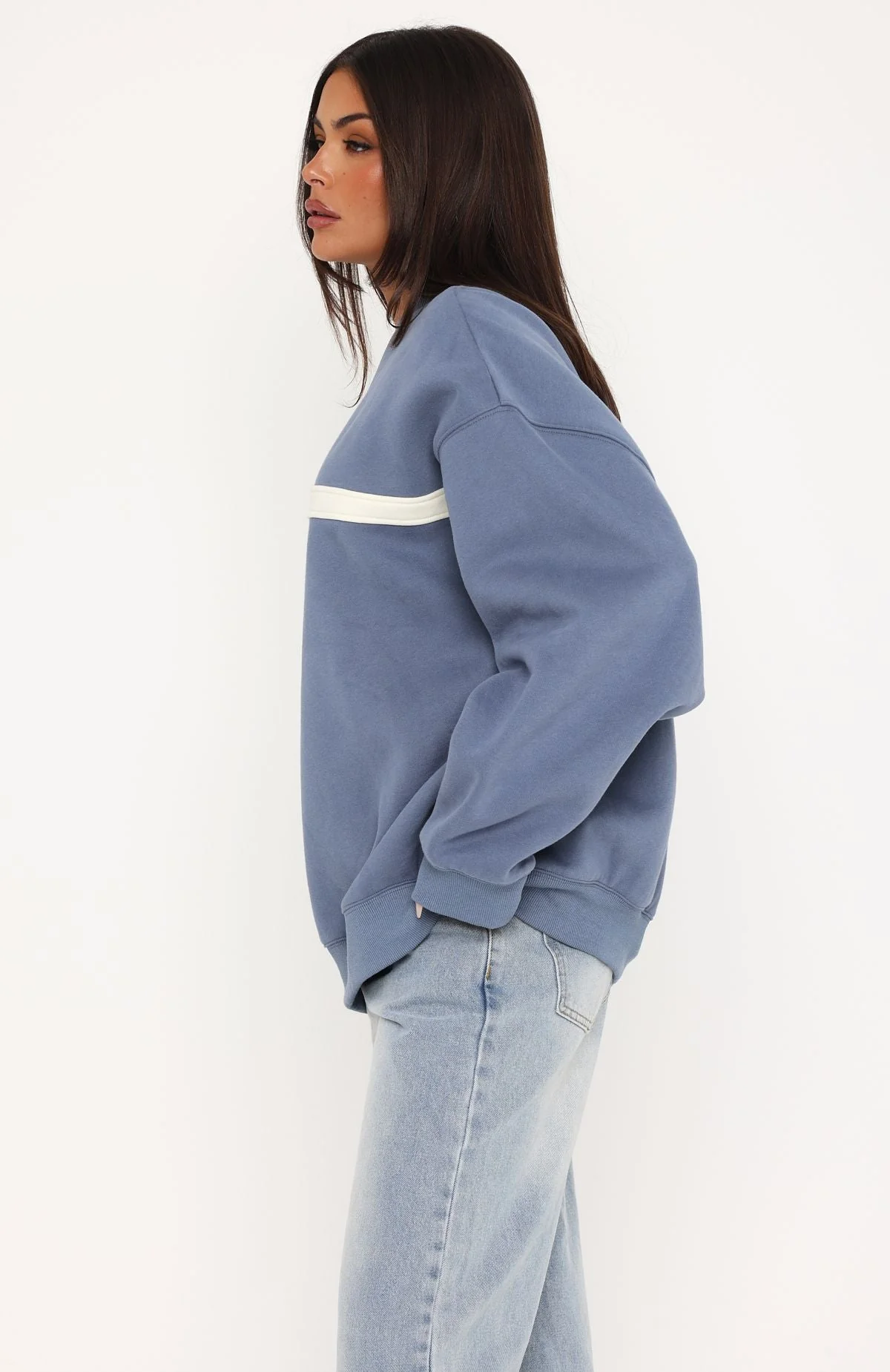 Take Another Chance Oversized Drop Shoulder Sweater Ocean - Image 4