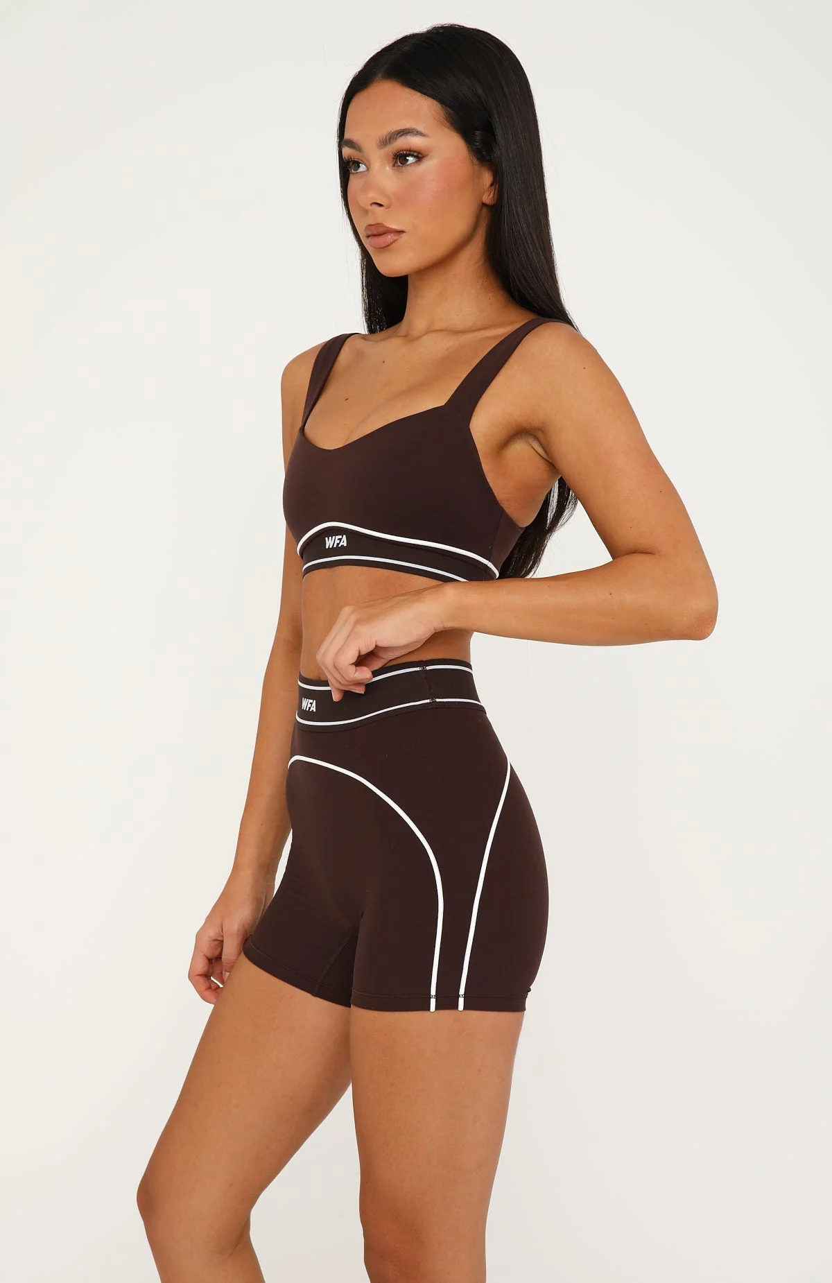 Tense Sports Bra Dark Chocolate/White - Image 4