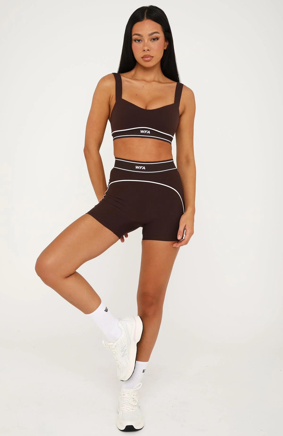 Tense Sports Bra Dark Chocolate/White - Image 6