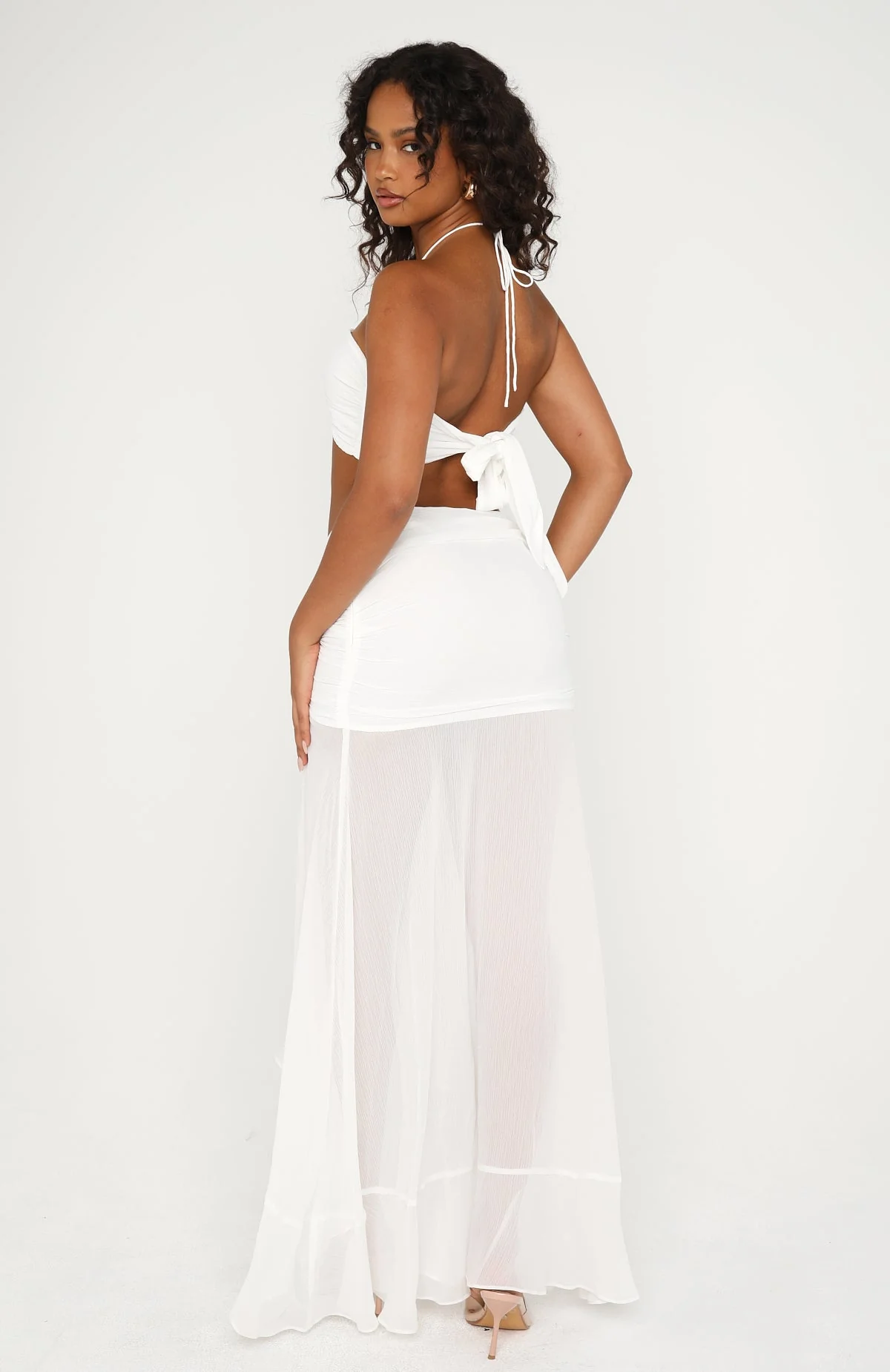 White Whisper Maxi Skirt Off White - Image 4