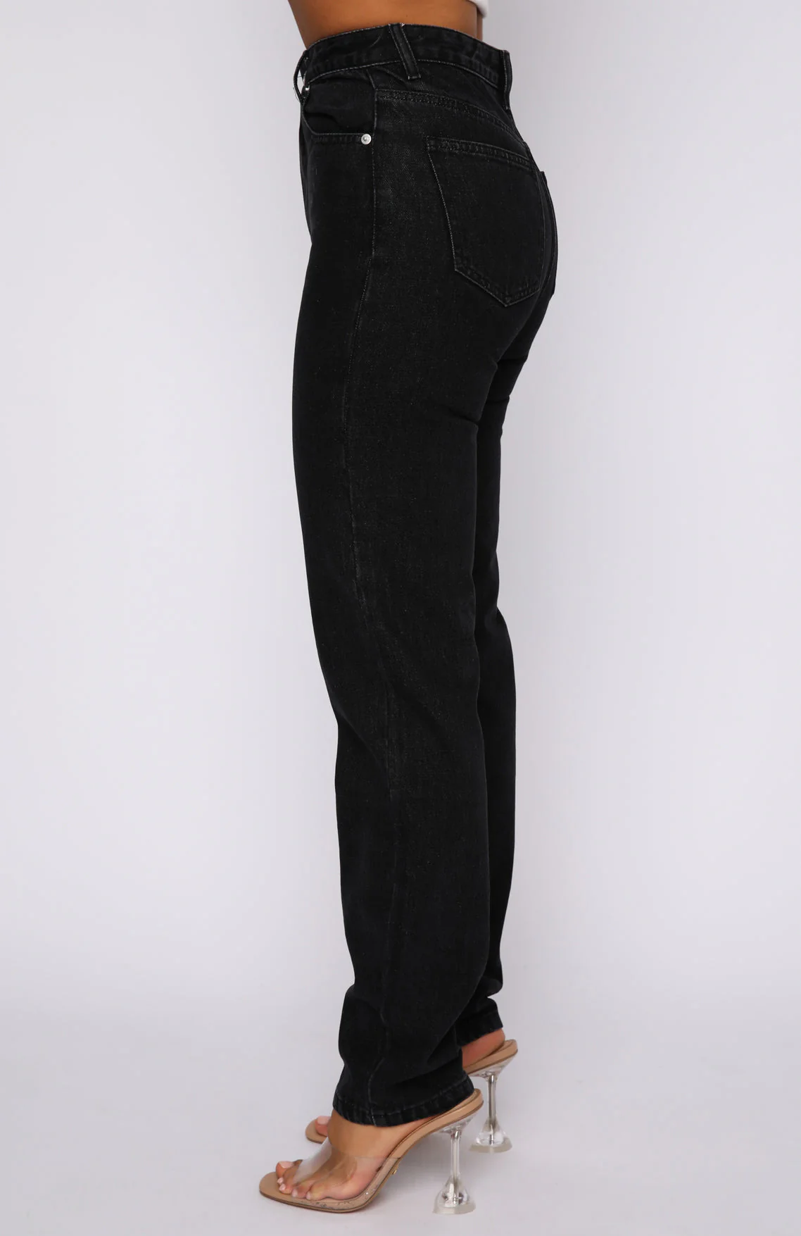 Who's That Girl Straight Leg Denim Jeans Vintage Black - Image 3