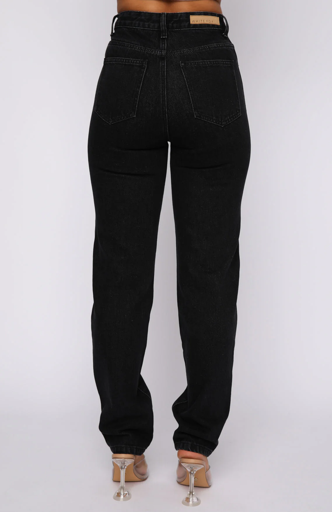 Who's That Girl Straight Leg Denim Jeans Vintage Black - Image 4